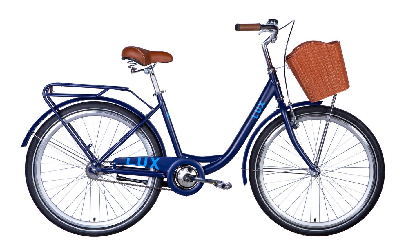 Фотография Велосипед Dorozhnik LUX 26" размер М рама 17 2024 Сине-голубой